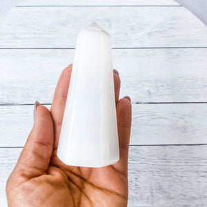 selenite crystal obelisk tower generator gemrox australia