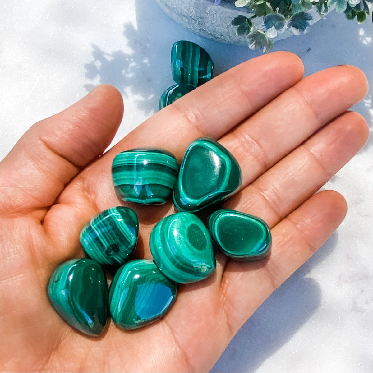 S890 Malachite Crystal Tumbled stone australia. buy malachite crystals australia gemrox sydney 1