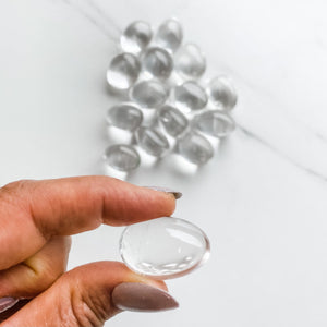 clear quartz crystal tumbled stone gemrox australia