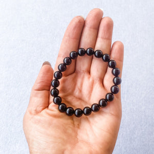 black obsidian beaded natural stone bracelet australia