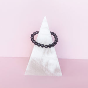 black obsidian beaded natural stone bracelet australia