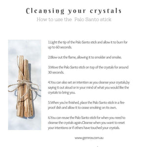 palo santo how to use instruction sheet gemrox australia