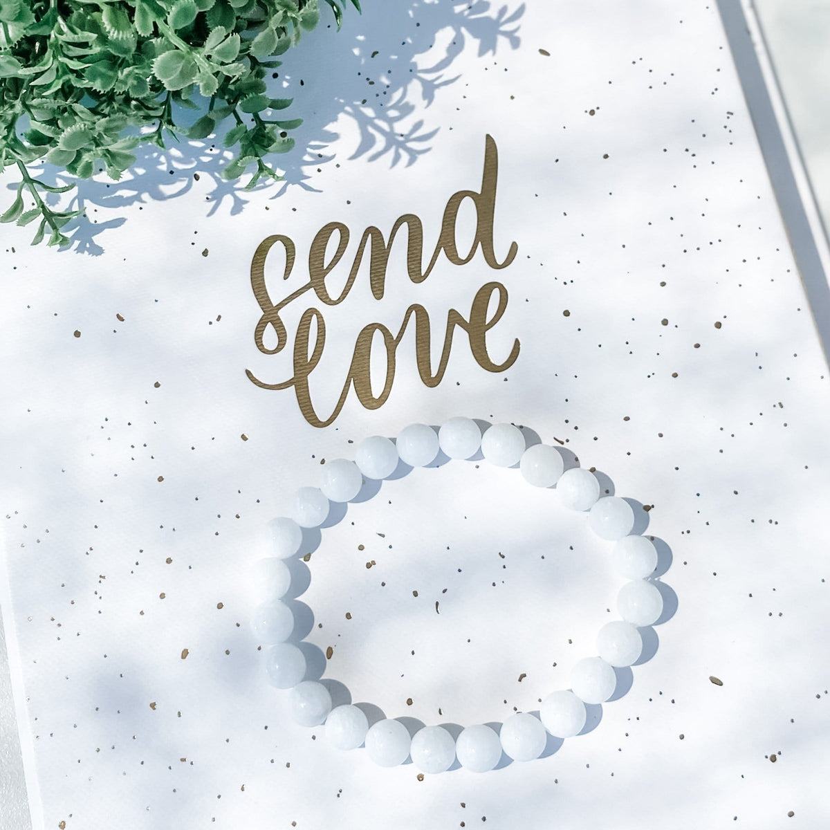 white jade crystal beaded stone bracelet gemrox australia