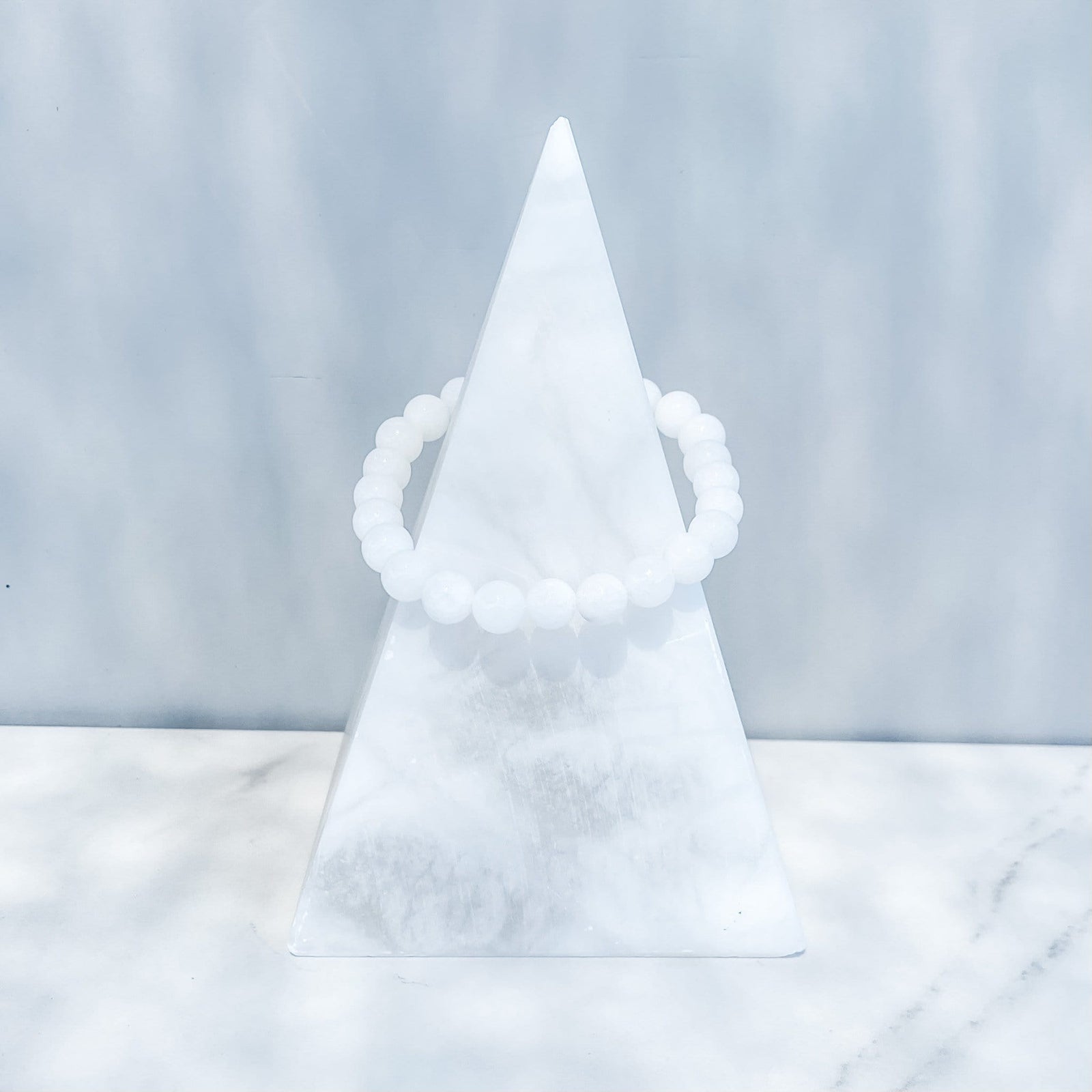 white jade crystal beaded stone bracelet gemrox australia