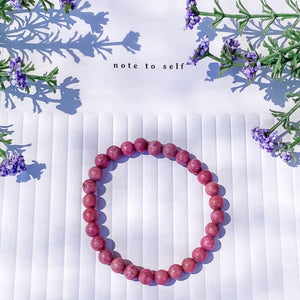 rhodonite beaded stone stretch healing chakra bracelet australia gemrox