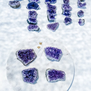 amethyst crystal cluster 10 cm raw stone gemrox australia