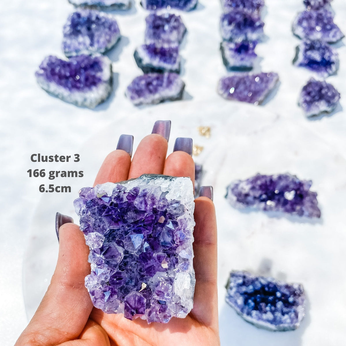 amethyst crystal cluster 8cm raw stone gemrox australia