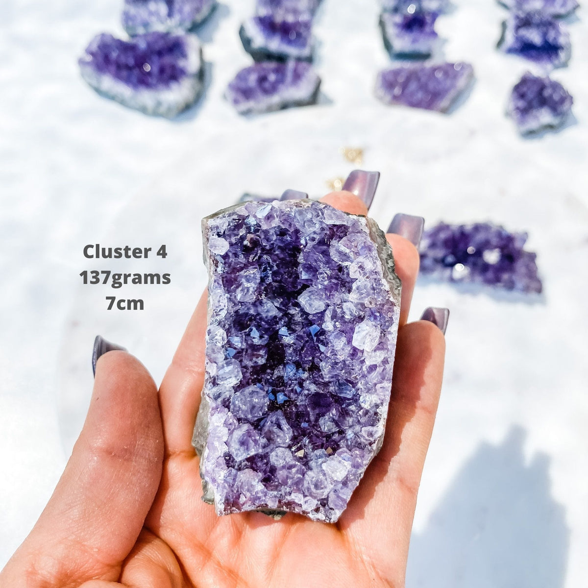 amethyst crystal cluster 8cm raw stone gemrox australia