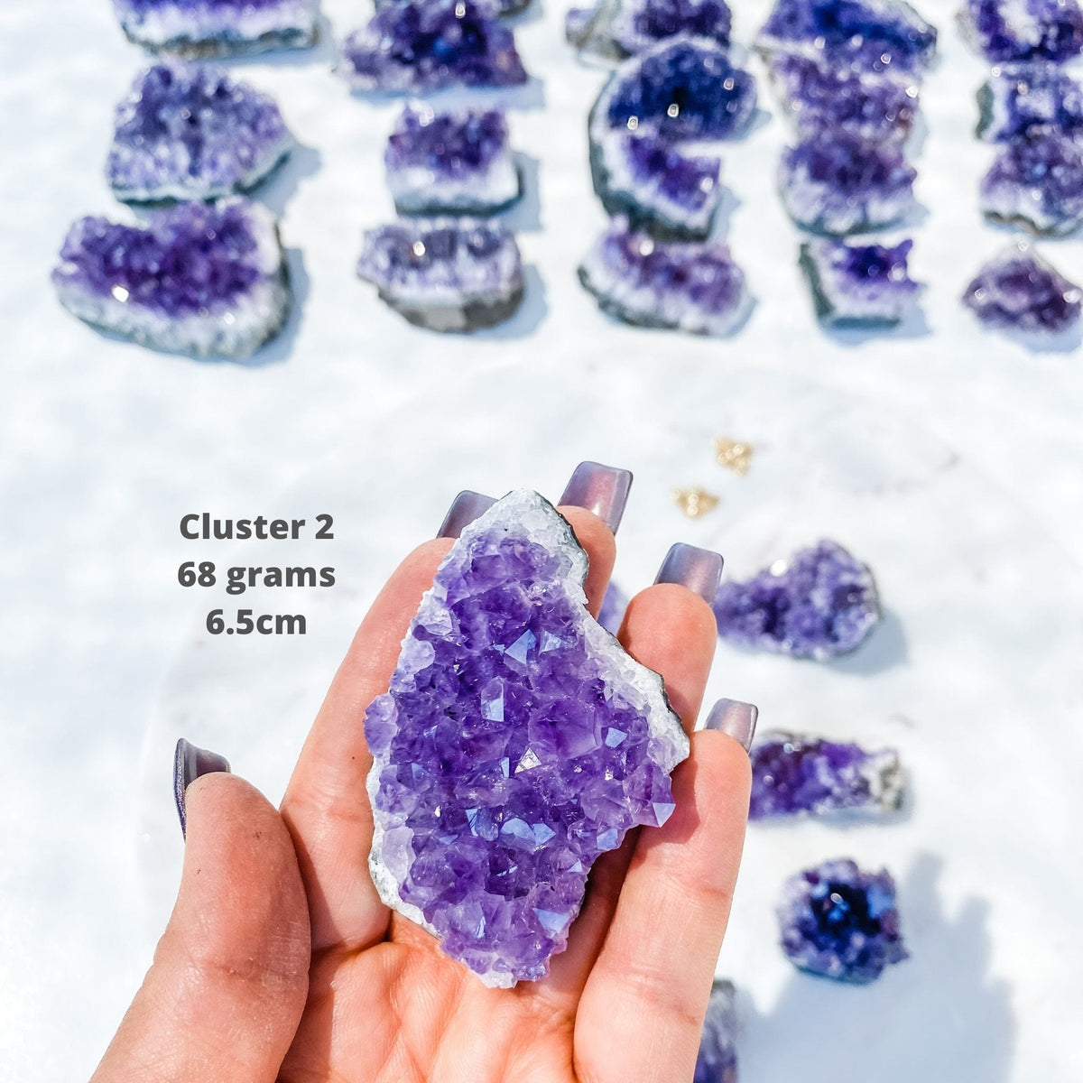 amethyst crystal cluster raw stone 5cm gemrox australia