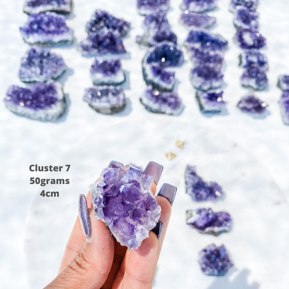 amethyst crystal cluster raw stone 5cm gemrox australia