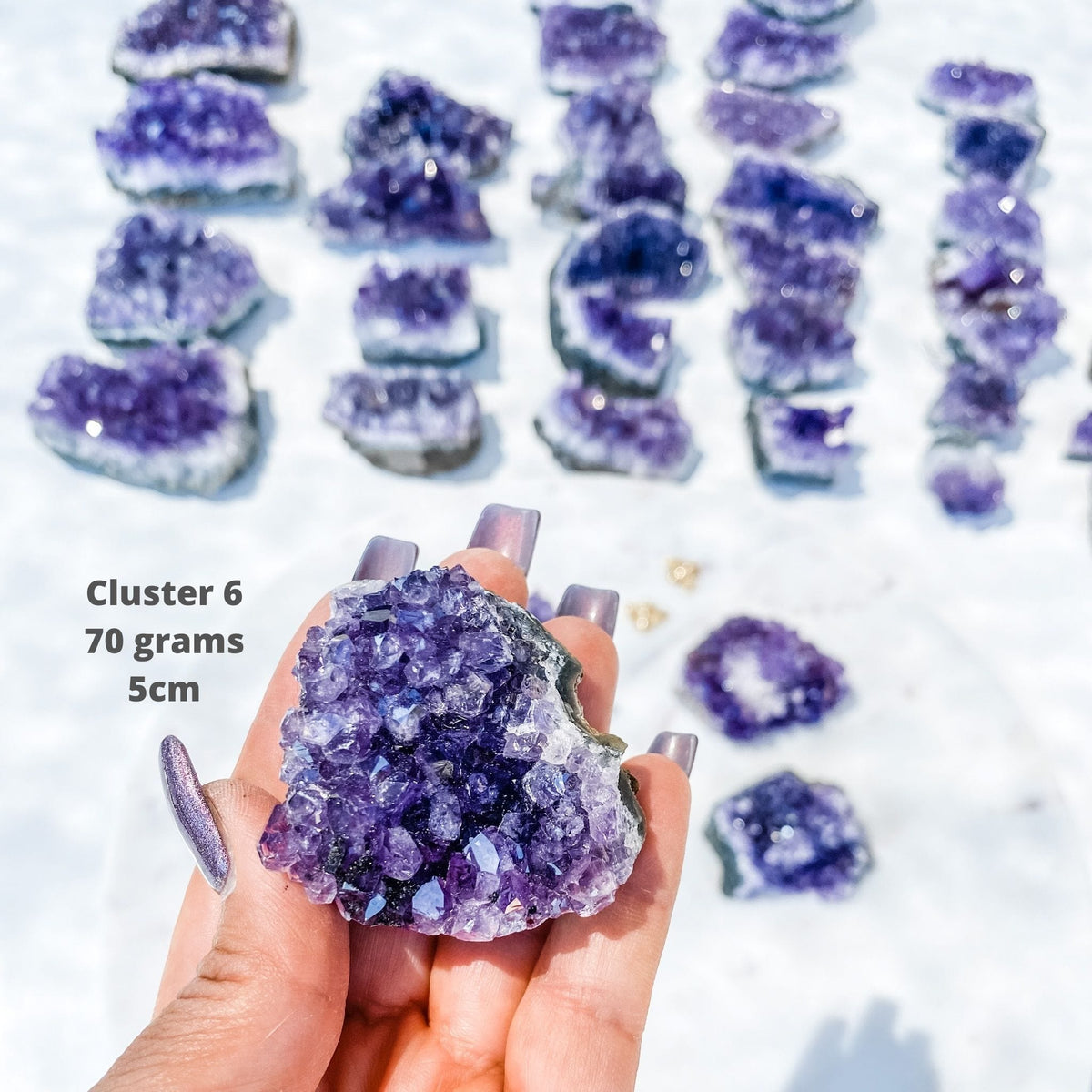 amethyst crystal cluster raw stone 6 cm gemrox australia