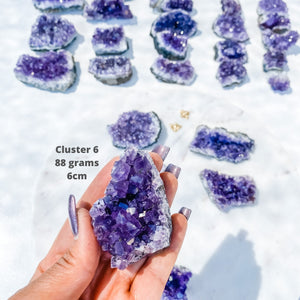 amethyst crystal cluster raw stone 8cm gemrox australia
