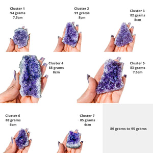 amethyst crystal cluster raw stone 8cm gemrox australia