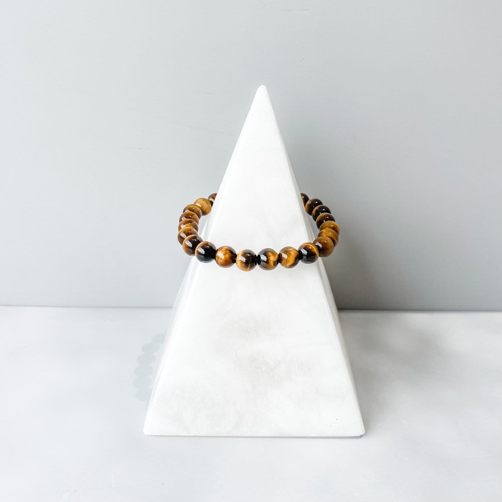 S985 Tigers Eye beaded stone stretch bracelet crystals australia gemrox 1