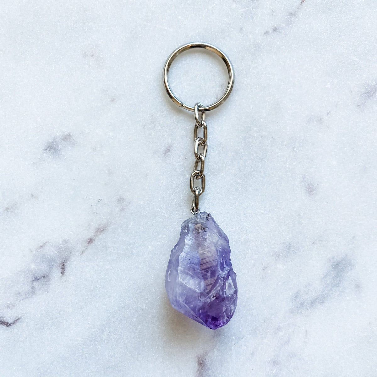 Amethyst Crystal Keyring