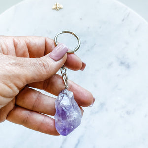 Amethyst Crystal Keyring