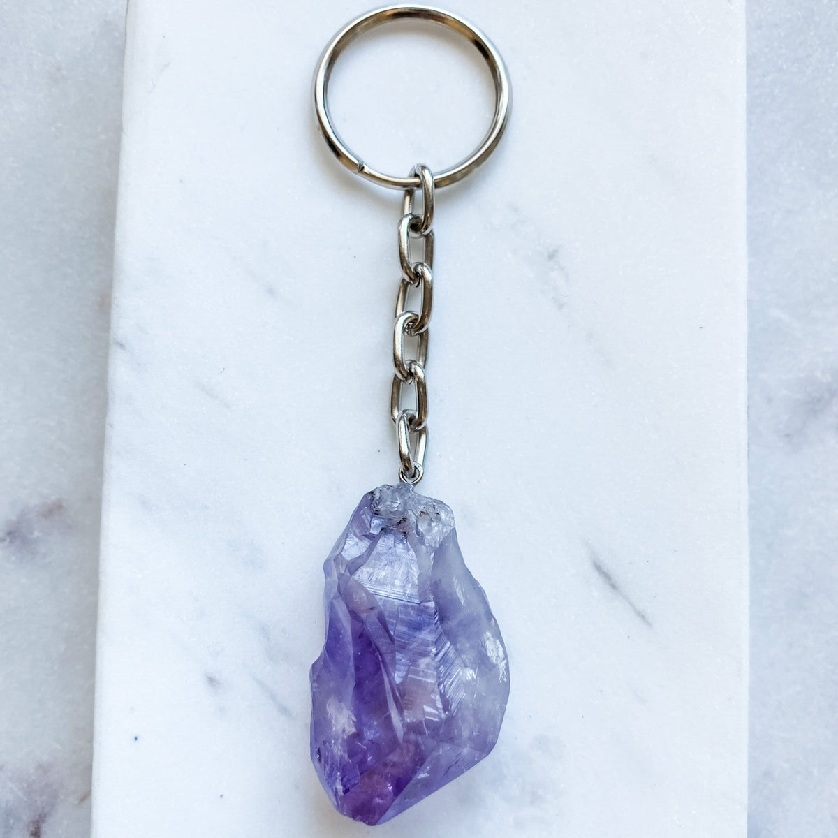 Amethyst Crystal Keyring