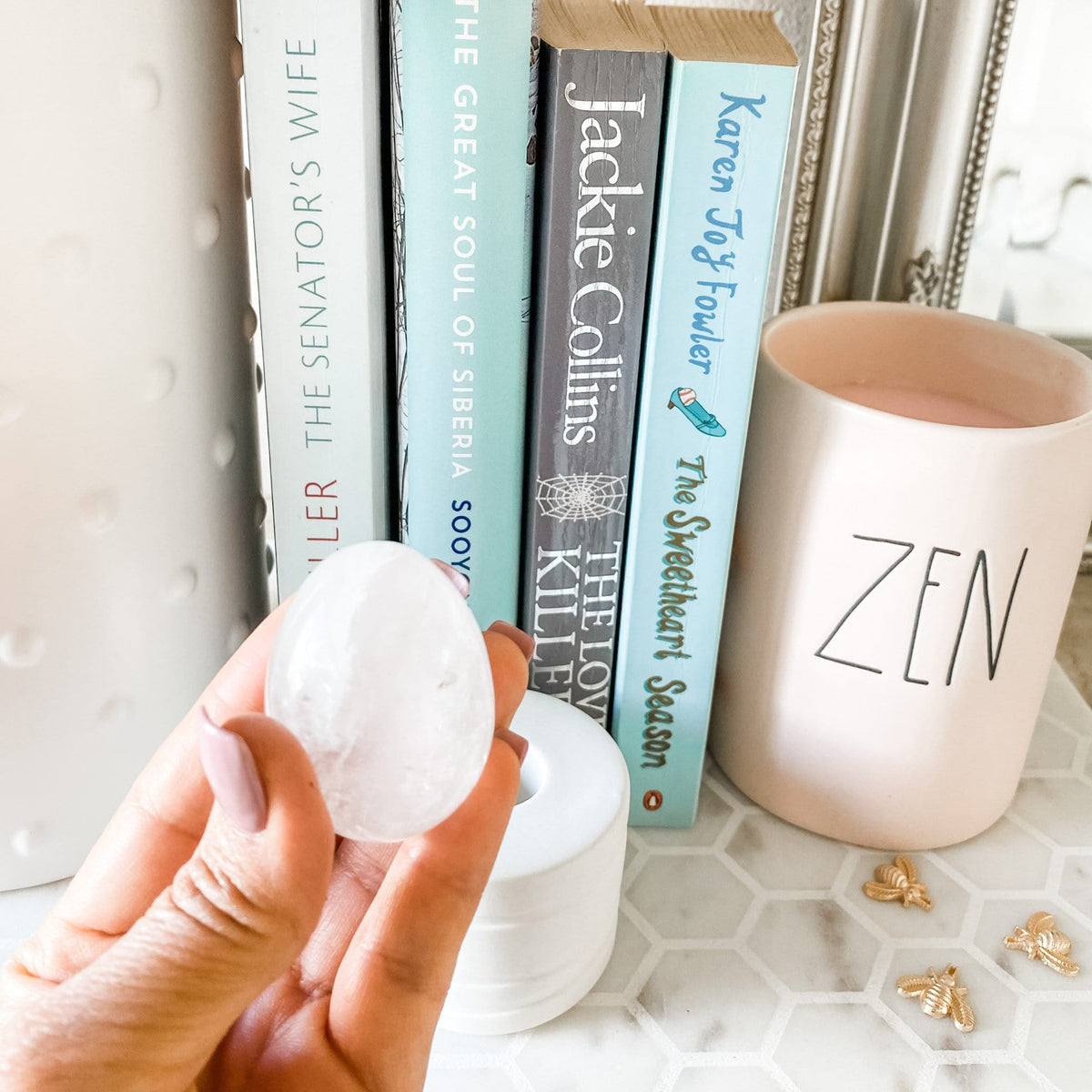 clear quartz crystal healing egg australia