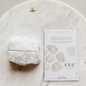 Clear Quartz Crystal Photo Stand/ Holder