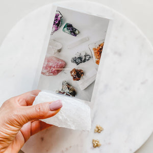 Clear Quartz Crystal Photo Stand/ Holder