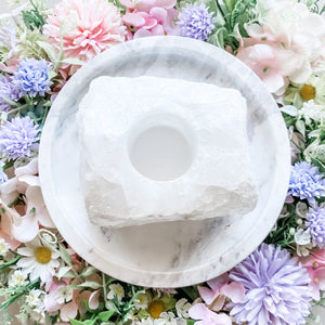 rose quartz candle holder tea light holder gemrox Australia