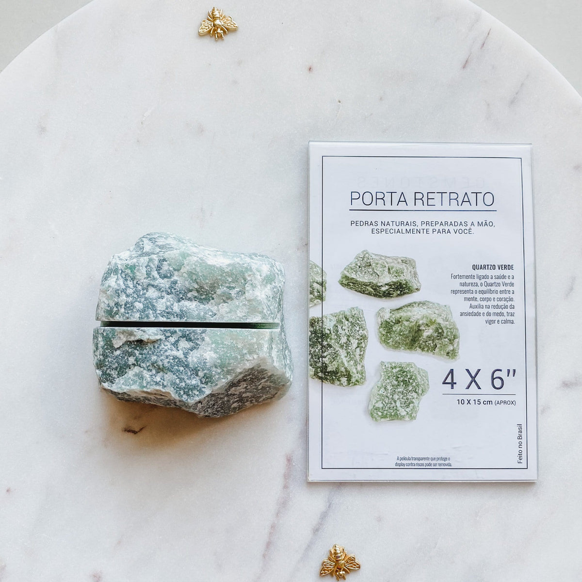 Green Quartz Crystal Photo Stand/ Holder