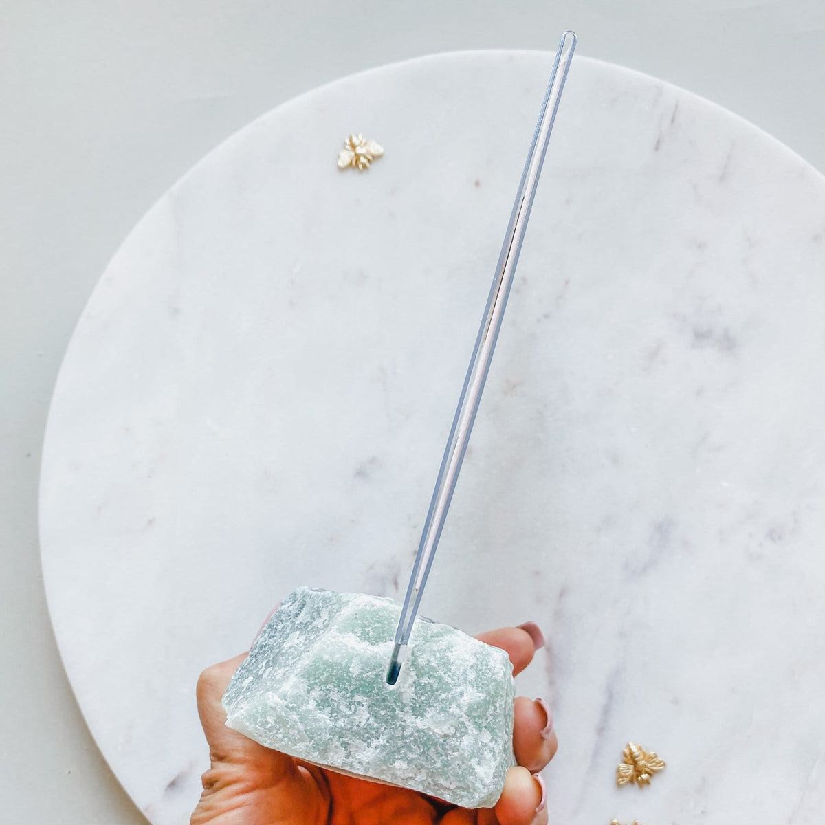 Green Quartz Crystal Photo Stand/ Holder