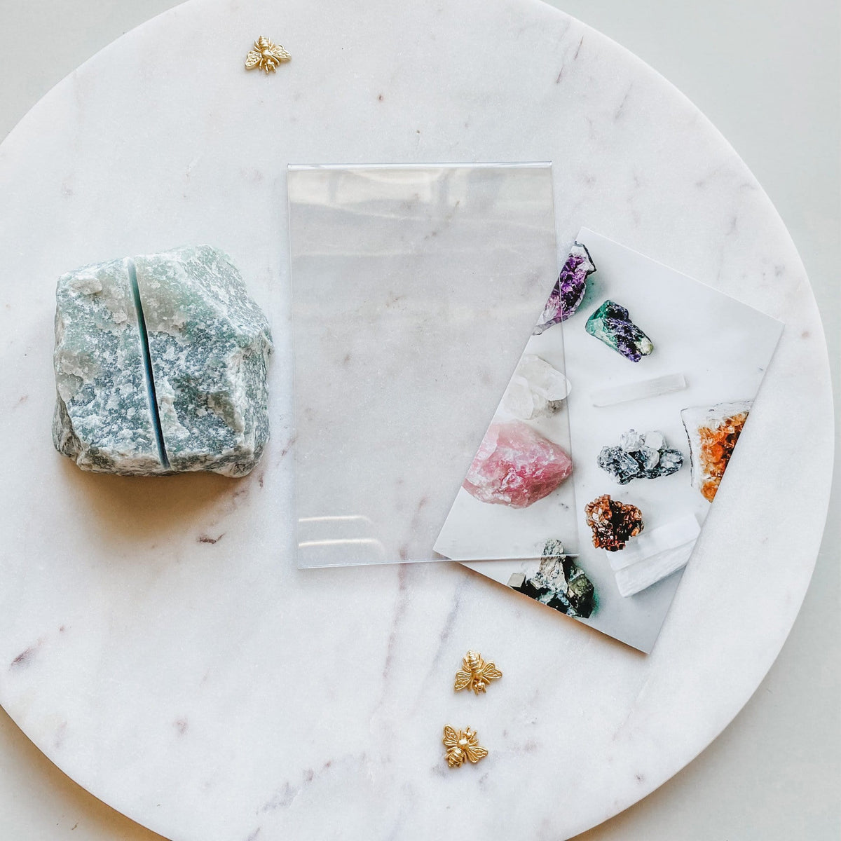 Green Quartz Crystal Photo Stand/ Holder