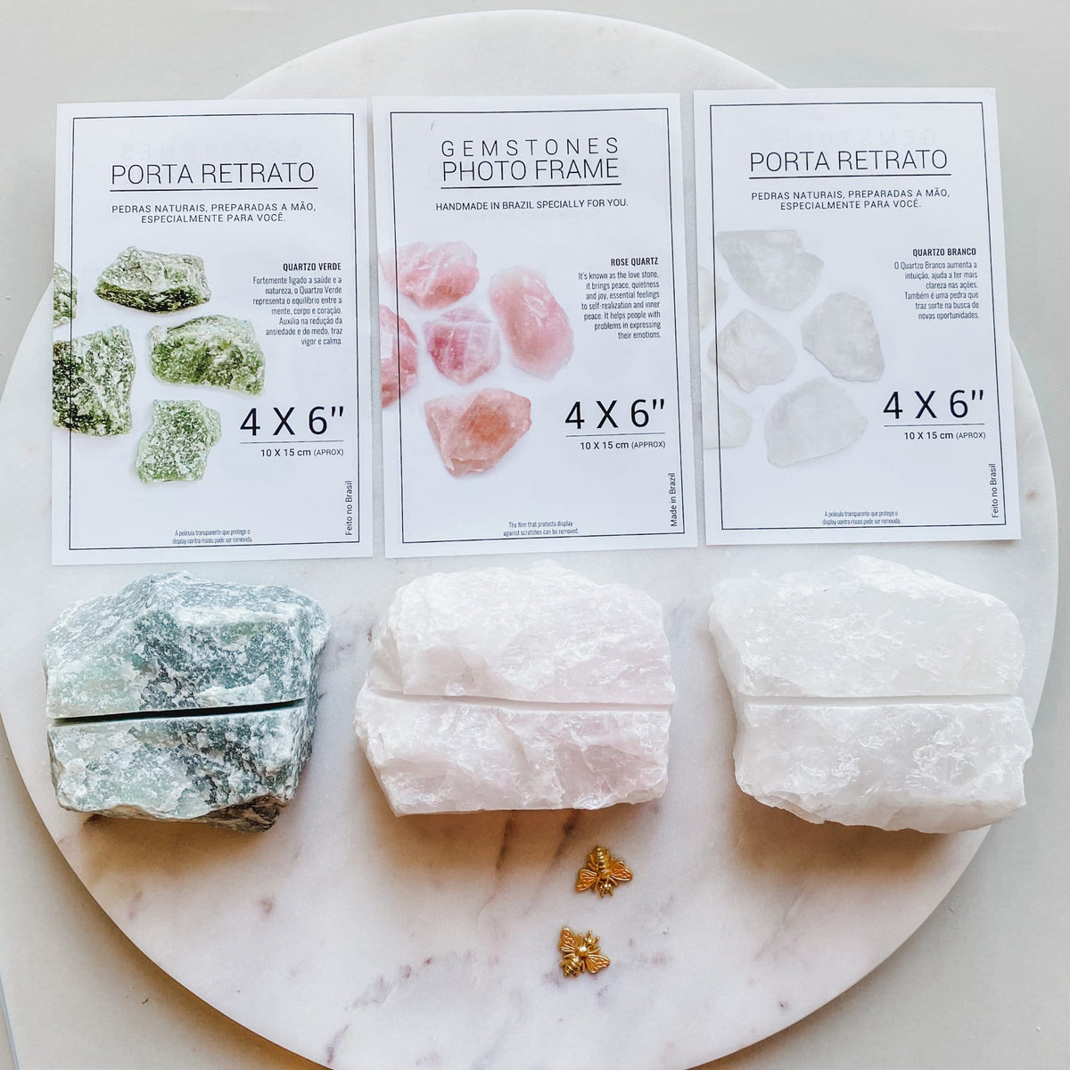 Green Quartz Crystal Photo Stand/ Holder