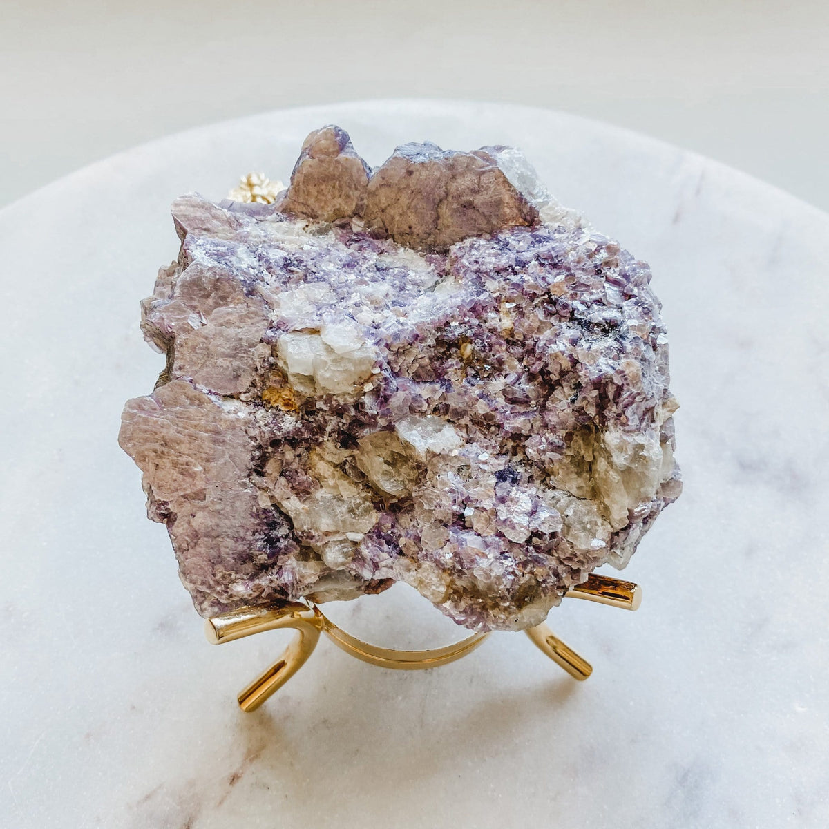 lepidolite in matrix crystal freeform stone