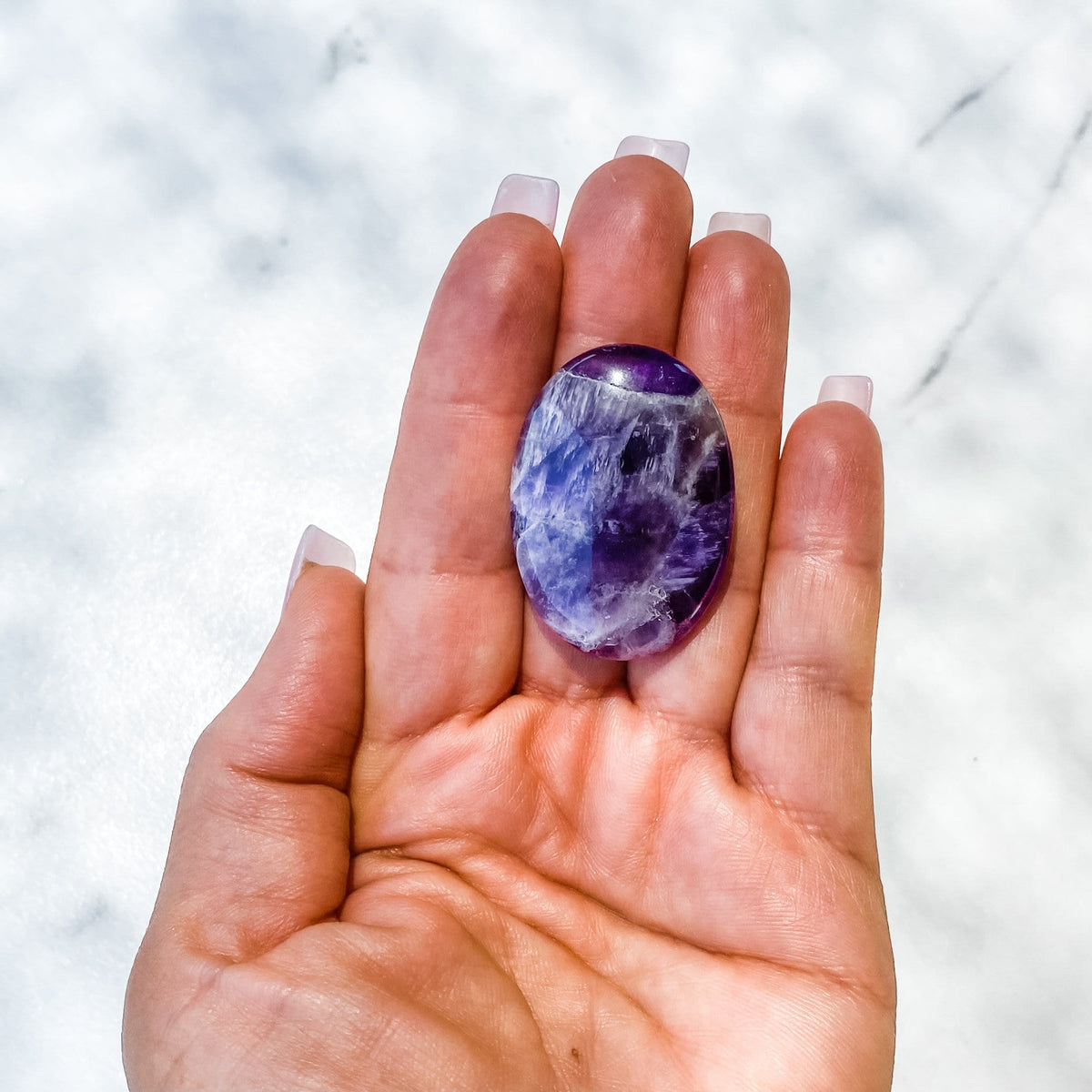 s1005 amethyst crystal palmstone palm stone worry stone crystals australia gemrox 1