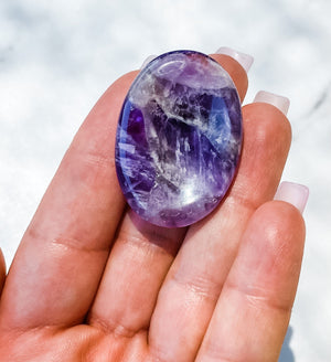 s1005 amethyst crystal palmstone palm stone worry stone crystals australia gemrox 1