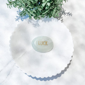 s1012 jade crystal word engraved luck palmstone palm stone meditations stone worry stone crystals australia gemrox 1