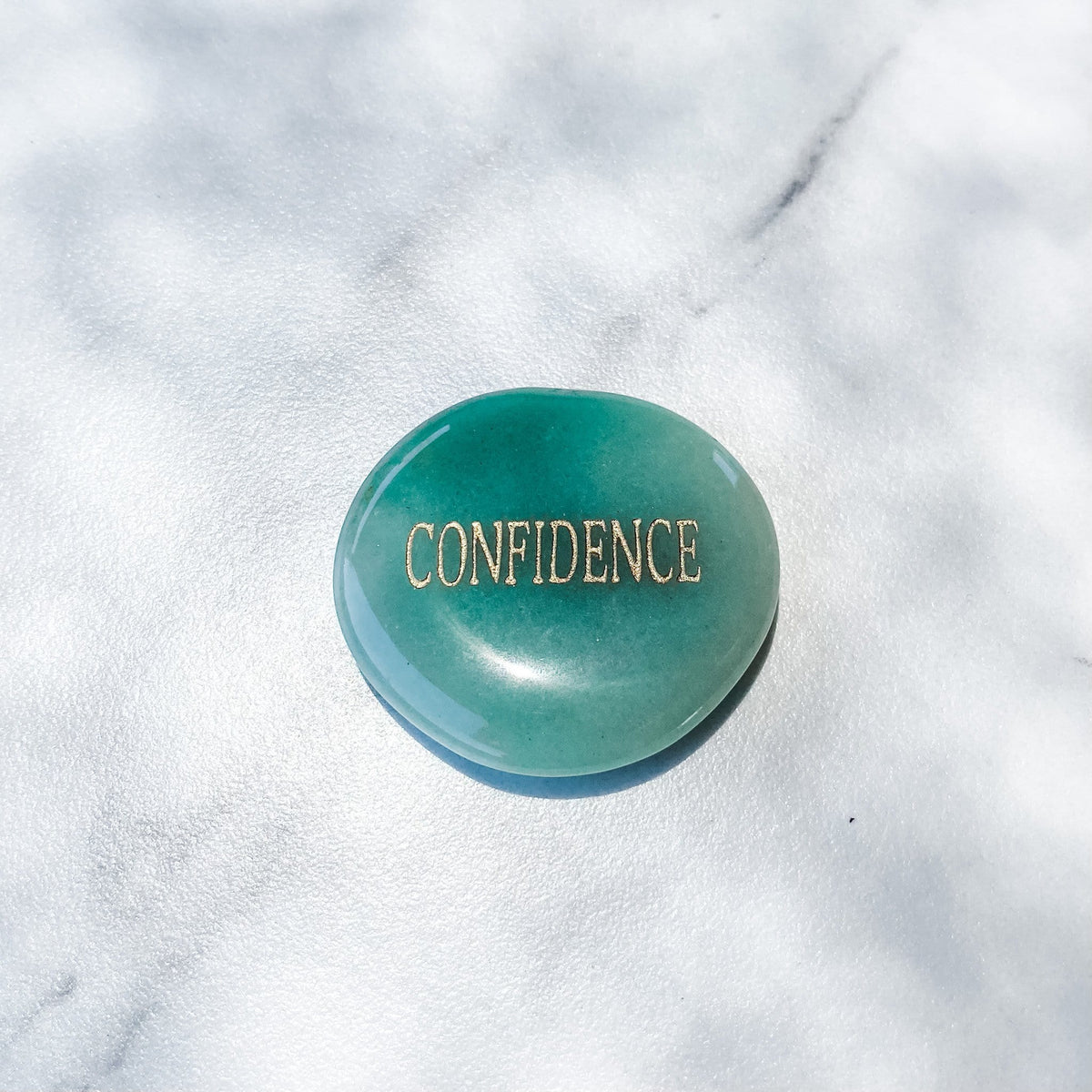 s1014 green aventurine crystal word engraved confidence palmstone palm stone meditation stone worry stone crystals australia gemrox 1