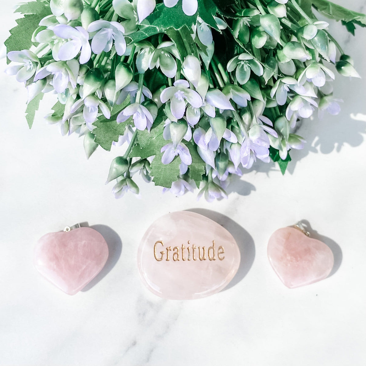 s1015 Rose Quartz crystal stone heart silver necklace pendant crystals australia gemrox 1