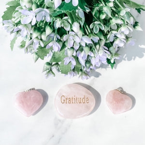 s1015 Rose Quartz crystal stone heart silver necklace pendant crystals australia gemrox 1