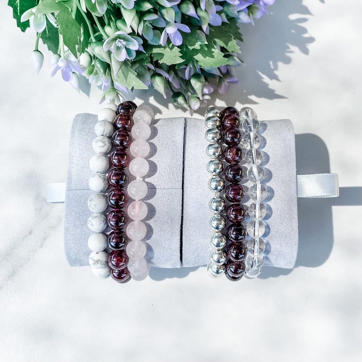 s1021 garnet crystal beaded 8mm stretch elastic healing bracelet australia gemrox sydney 1