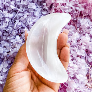 s1028 selenite satin spar crescent moon bowl carved crystals australia gemrox 1