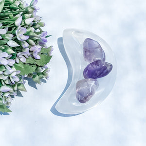 s1028 selenite satin spar crescent moon bowl carved crystals australia gemrox 1