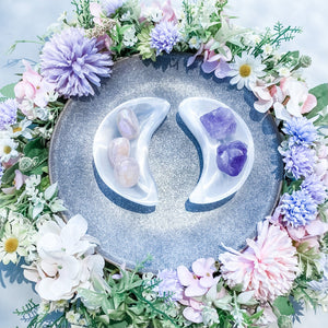 s1028 selenite satin spar crescent moon bowl carved crystals australia gemrox 1