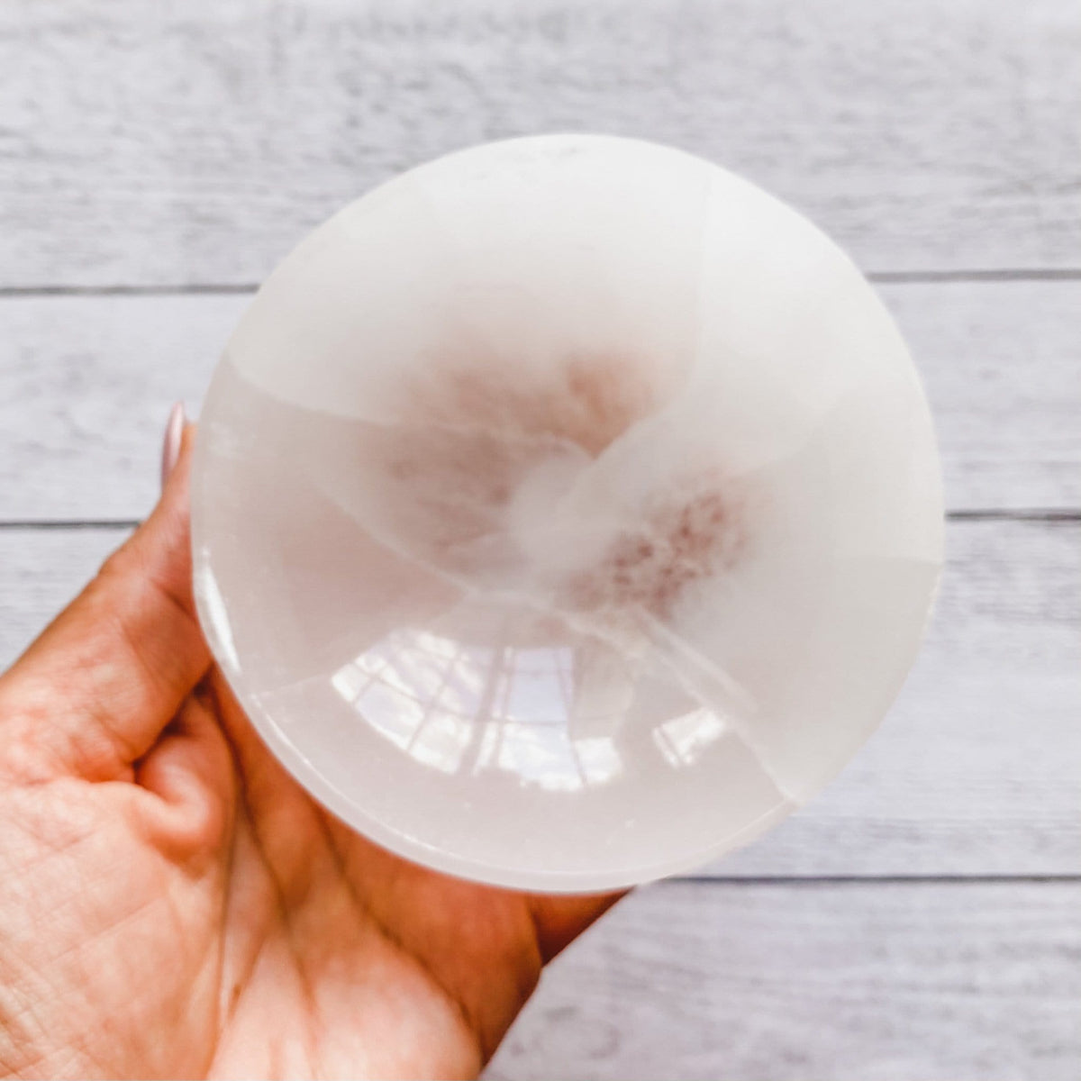 white selenite 10cm round charging cleansing bowl australia