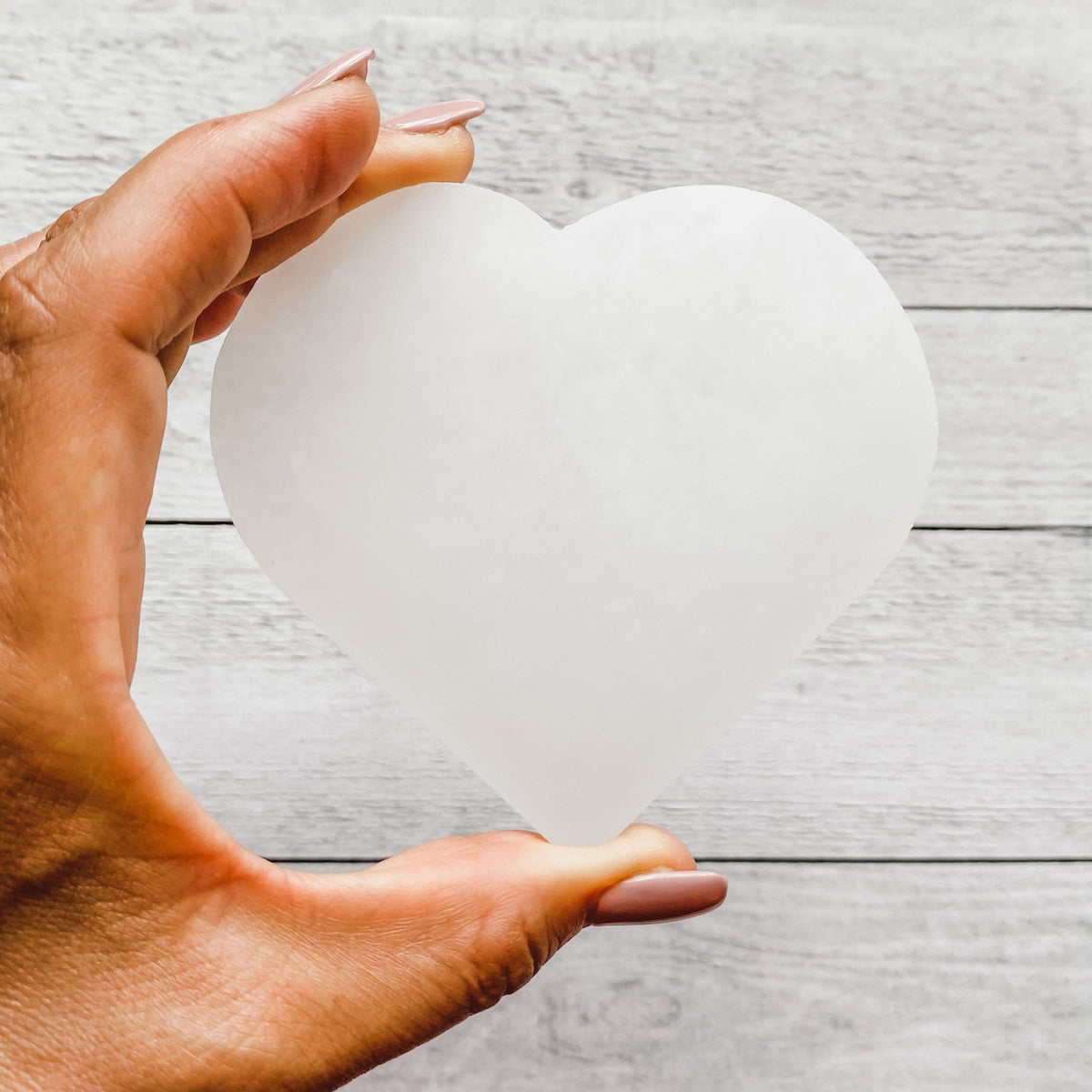 selenite 10cm heart shaped charging plate australia