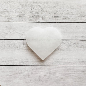 selenite 10cm heart shaped charging plate australia