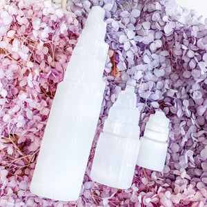 white selenite tower 6cm 10cm and 20cm crystals australia gemrox