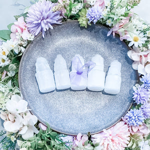 white selenite tower 6cm 10cm and 20cm crystals australia gemrox