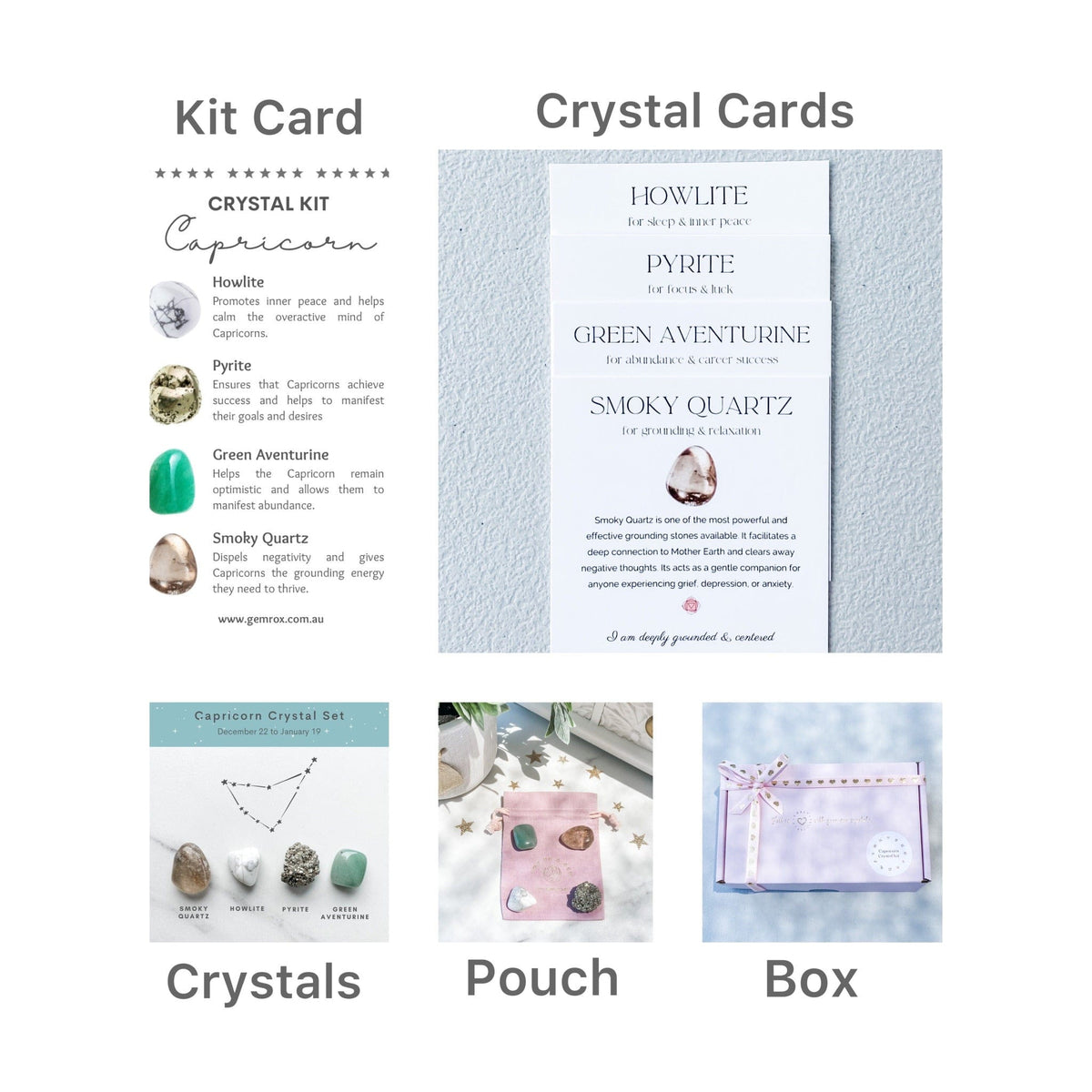 s1122  zodiac crystal kit capricorn crystals australia best crystals for capricorn australia gemrox sydney 13