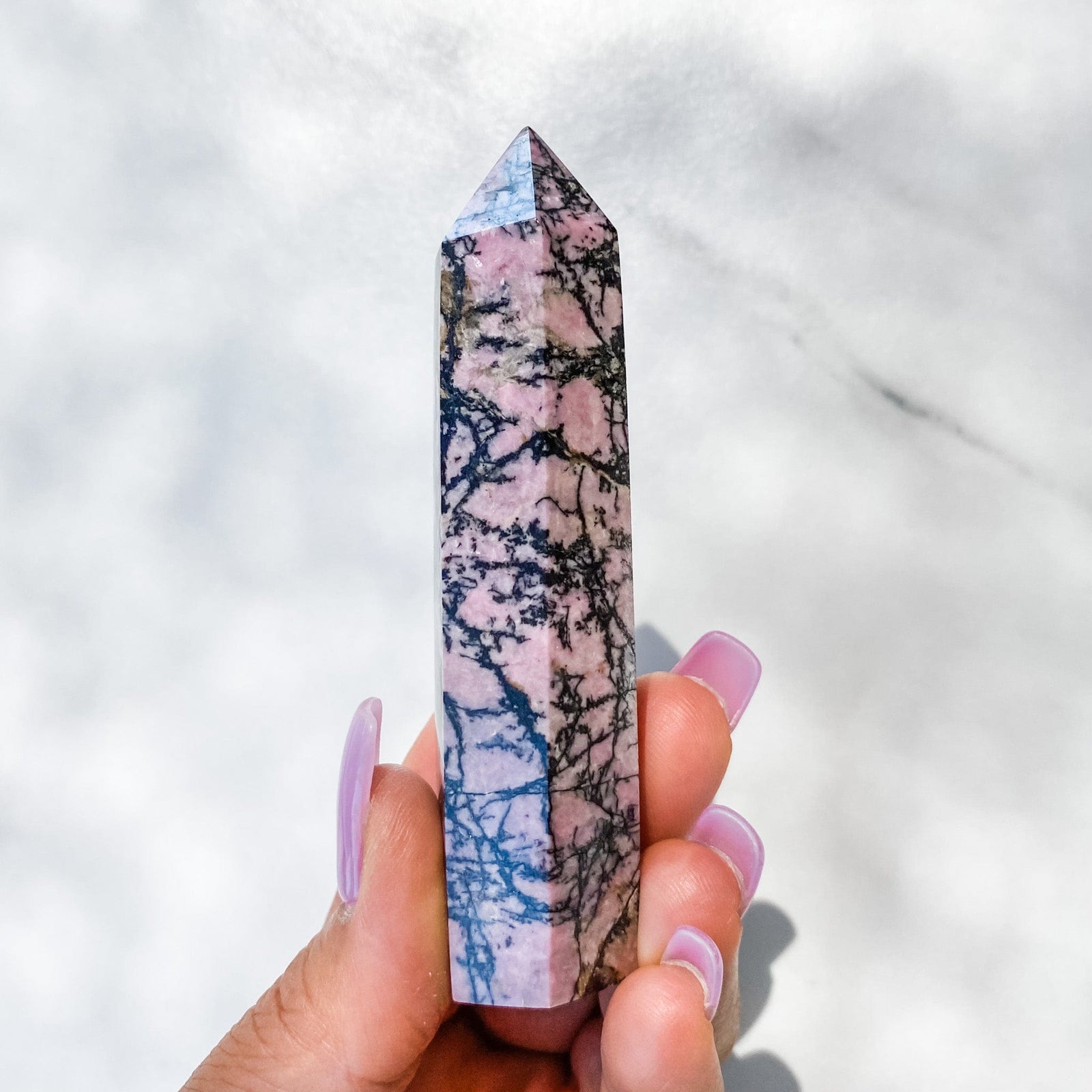 s1171 rhodonite crystal tower generator point australia.natural rhodonite tower australia.crystals australia.gemrox sydney 1