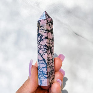 s1171 rhodonite crystal tower generator point australia.natural rhodonite tower australia.crystals australia.gemrox sydney 1