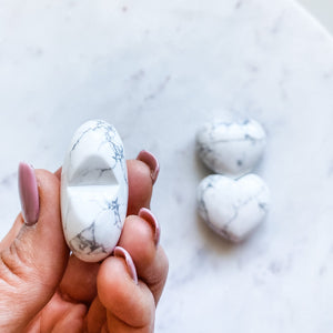 white howlite crystal stone healing heart meditation stone australia