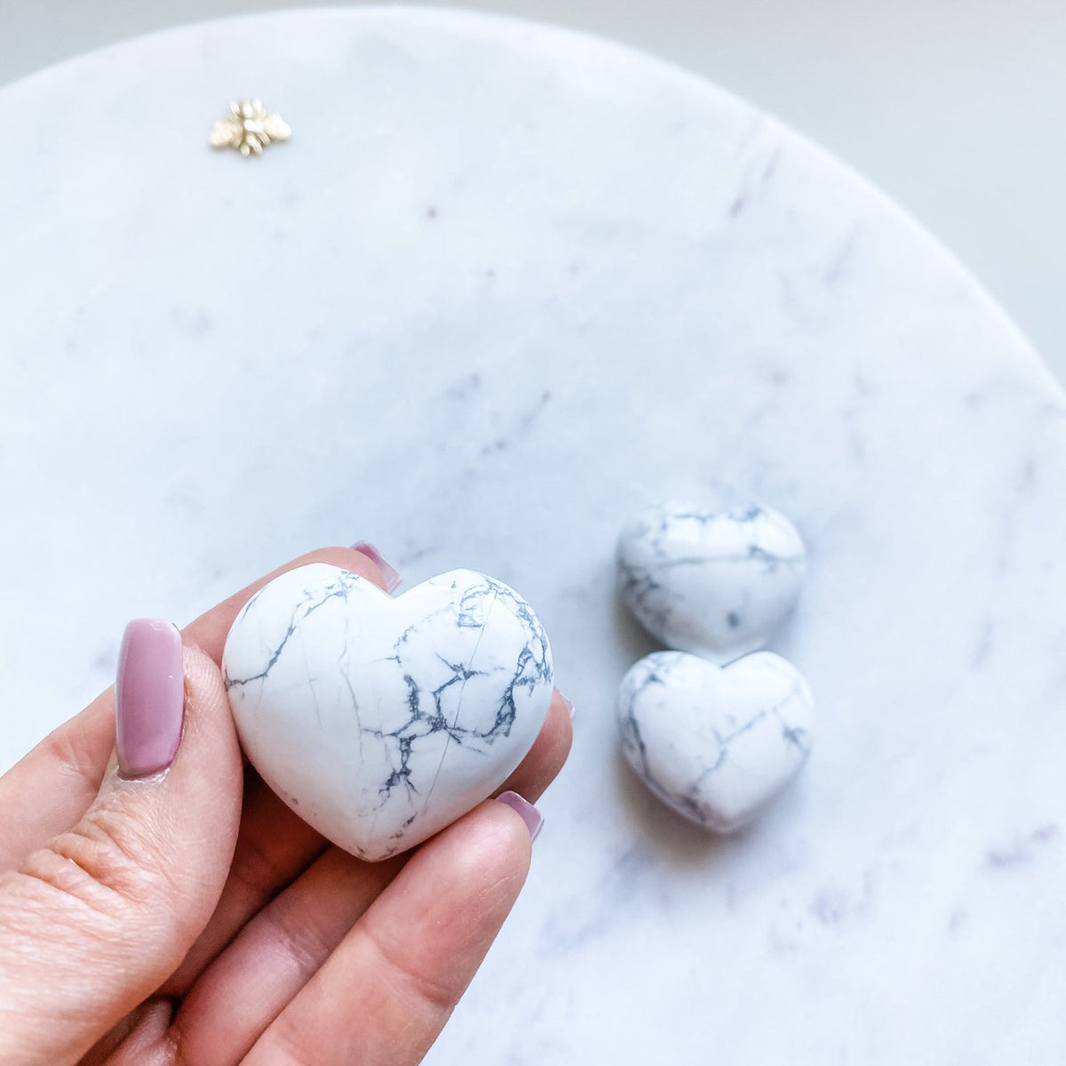 white howlite crystal stone healing heart meditation stone australia